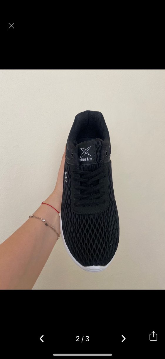 Siyah Bağcıklı Spor Kadın Sneaker - Görsel 2