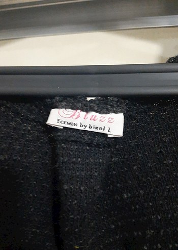 l Beden siyah Renk Gri Örgü Kadın Midi Hırka