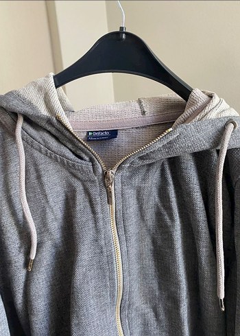 Gri Fermuarlı Erkek Sweatshirt