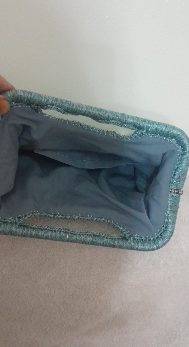 Turkuaz Örgü Kadın Çanta - Görsel 2