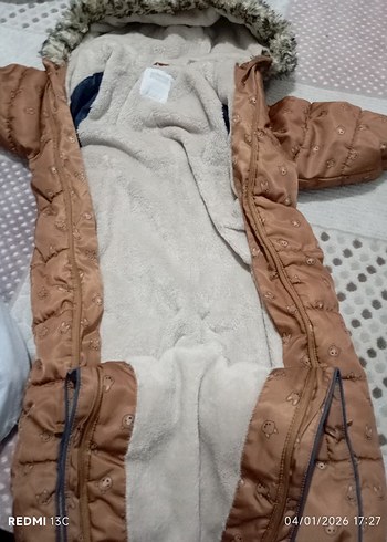 Bebek Kahverengi Kürklü Tulum - Görsel 2