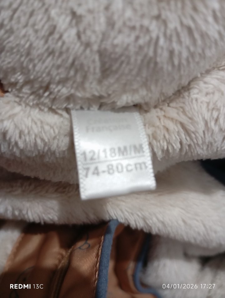 Bebek Kahverengi Kürklü Tulum - Görsel 4