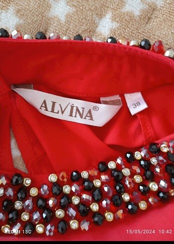 Kemerli Koyu Kırmızı Uzun Kollu Uzun Elbise - Görsel 6