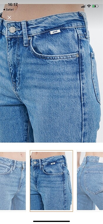 xs Beden MAVİ BLİSS HİGH RİSE FLARE JEAN
