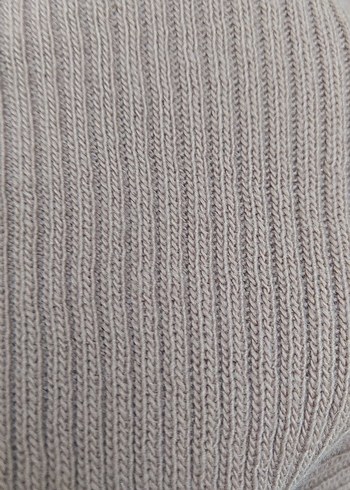 Bej Kadın Boğazlı Triko Kazak - Görsel 2