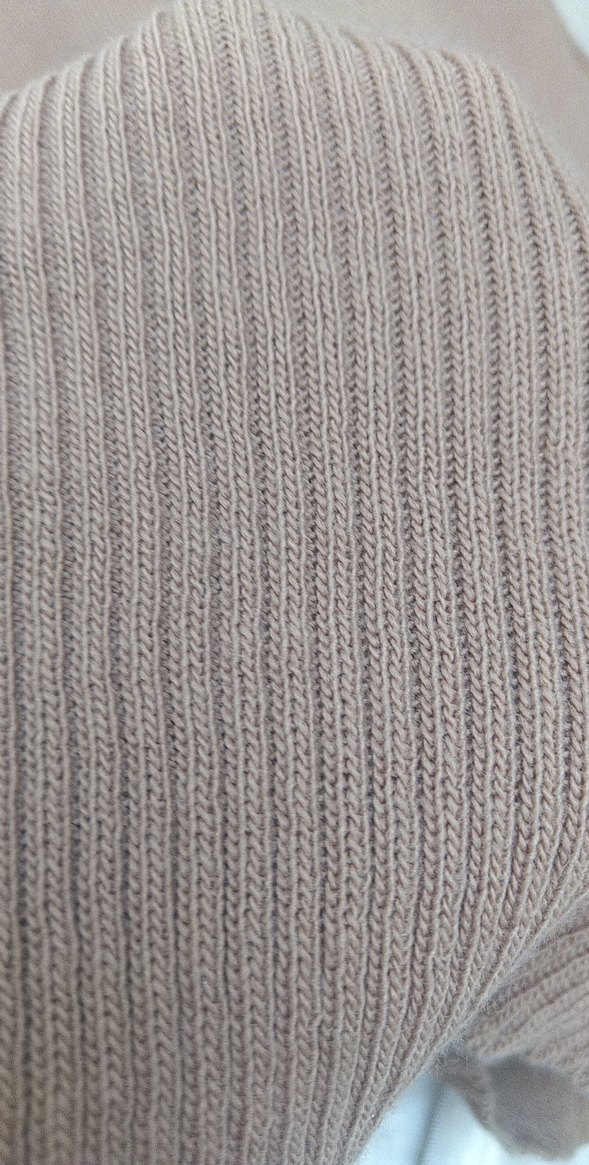 Bej Kadın Boğazlı Triko Kazak - Görsel 2