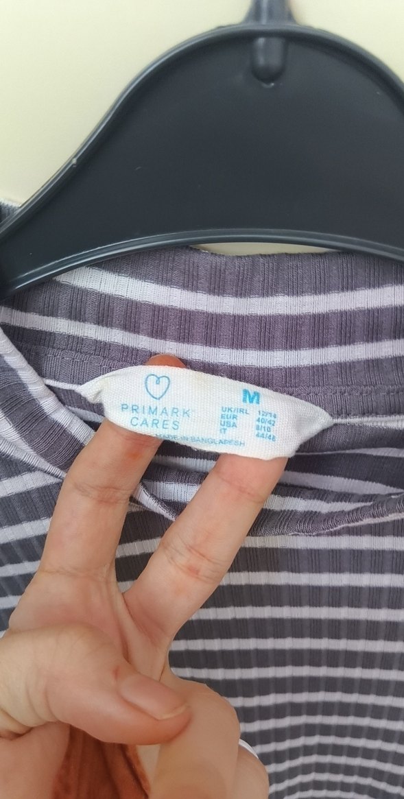 Gri Çizgili Yarım Balıkçı Yaka Kadın Kazak - Görsel 3