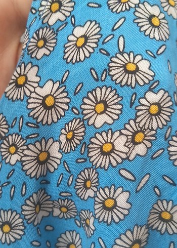 çiçekli mavi üst - Görsel 3