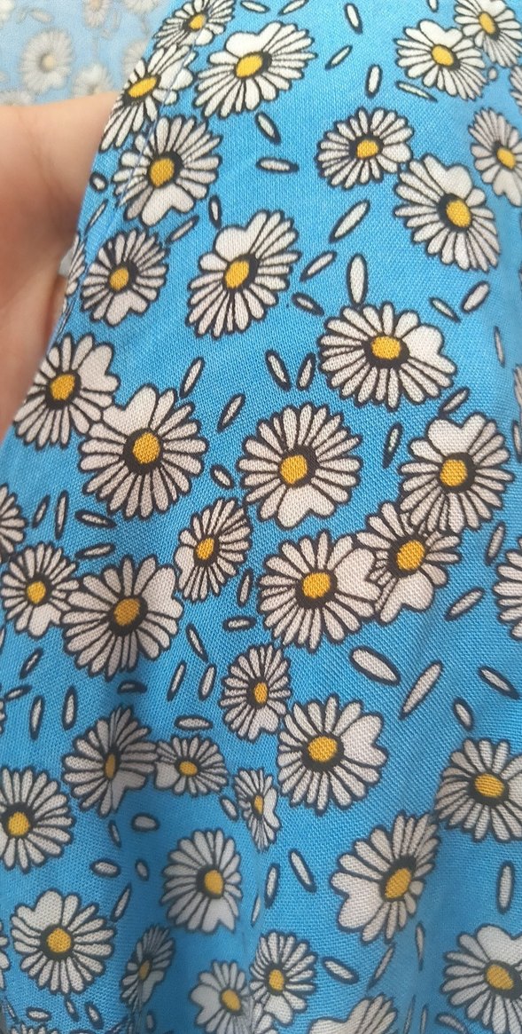 çiçekli mavi üst - Görsel 3