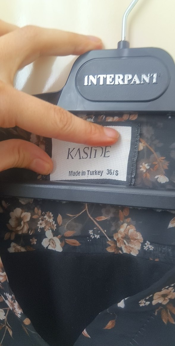 V Yaka Siyah Midi Bohem Elbise - Görsel 3