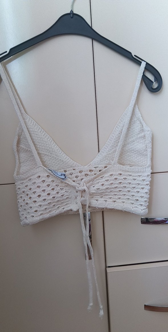 Bohem Beyaz Mini Bralet - Görsel 3