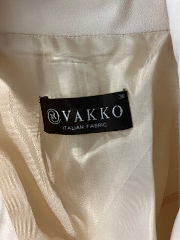 Vakko Krem rengi blazer