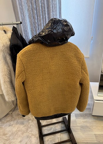 Kürklü Kapüşonlu Erkek Kısa Kahverengi Mont - Görsel 2