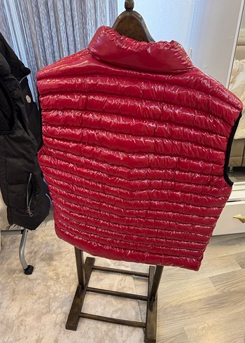 Kırmızı Parlak Kısa Dik Yaka Erkek Yelek - Görsel 2