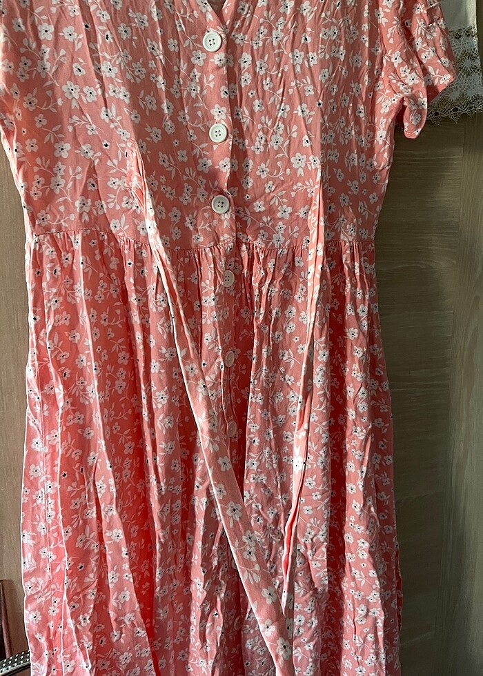 Pembe MIDI boy elbise - Görsel 2