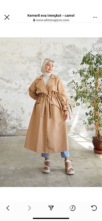 xl Beden Büzgülü trençkot