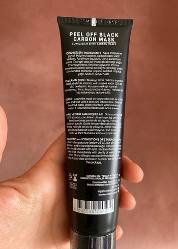 Homm Peel Off Siyah Karbon Maskesi 100 ml - Görsel 2