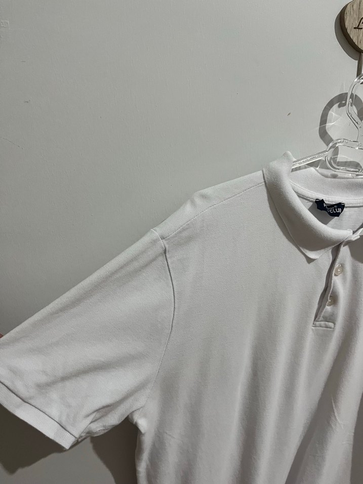 Erkek Beyaz Pamuklu Polo Tişört - Görsel 2