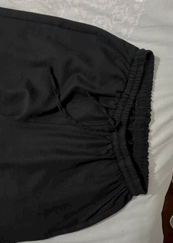 Siyah Midi Kadın Kumaş Pantolon - Görsel 4