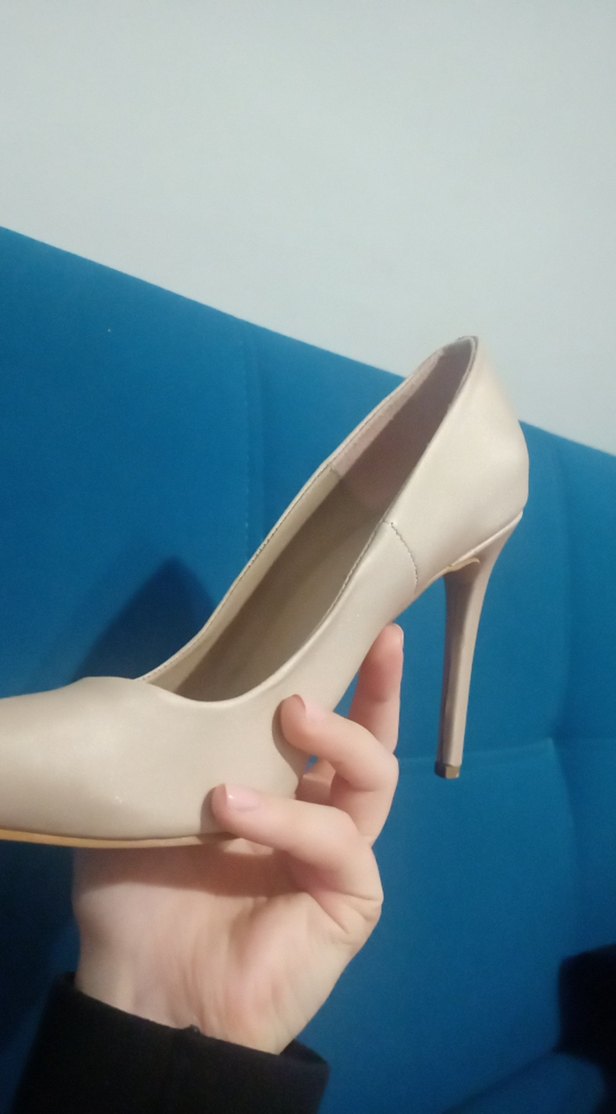 Beyaz Stiletto Topuklu Kadın Ayakkabı - Görsel 3