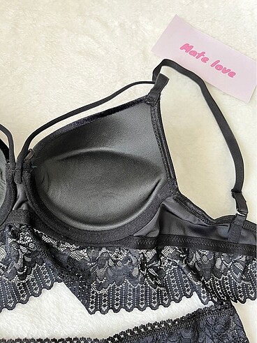 Victoria s Secret Siyah kadife bralet takımı