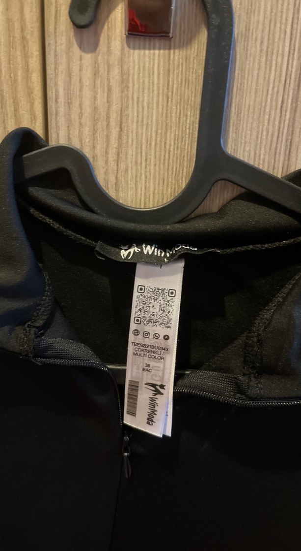 Siyah Yarım Fermuarlı tulum - Görsel 2