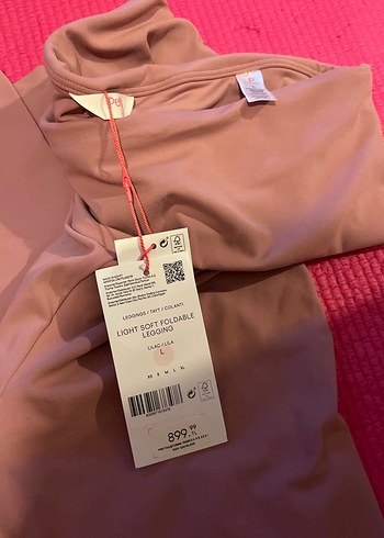 Pembe Midi Kadın Tayt - Görsel 2