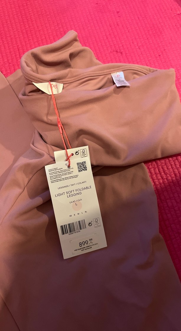 Pembe Midi Kadın Tayt - Görsel 2