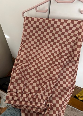 Dama desenli alt eşofman-pantolon  - Görsel 5