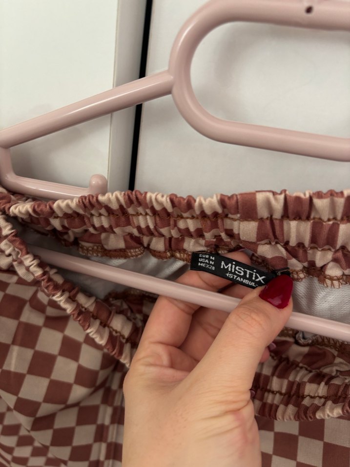 Dama desenli alt eşofman-pantolon  - Görsel 3