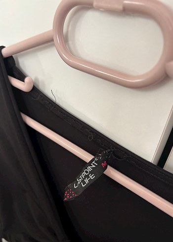 Siyah V Yaka Uzun Kollu Kadın crop - Görsel 6