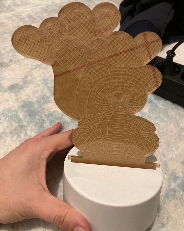 Ayı Figürlü gece lambası - Görsel 2