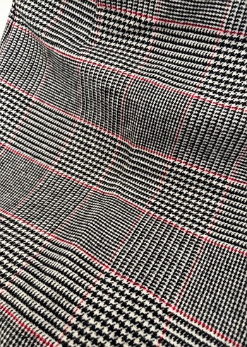 Fermuarlı Gri Ekose Mini Etek LTB - Görsel 2