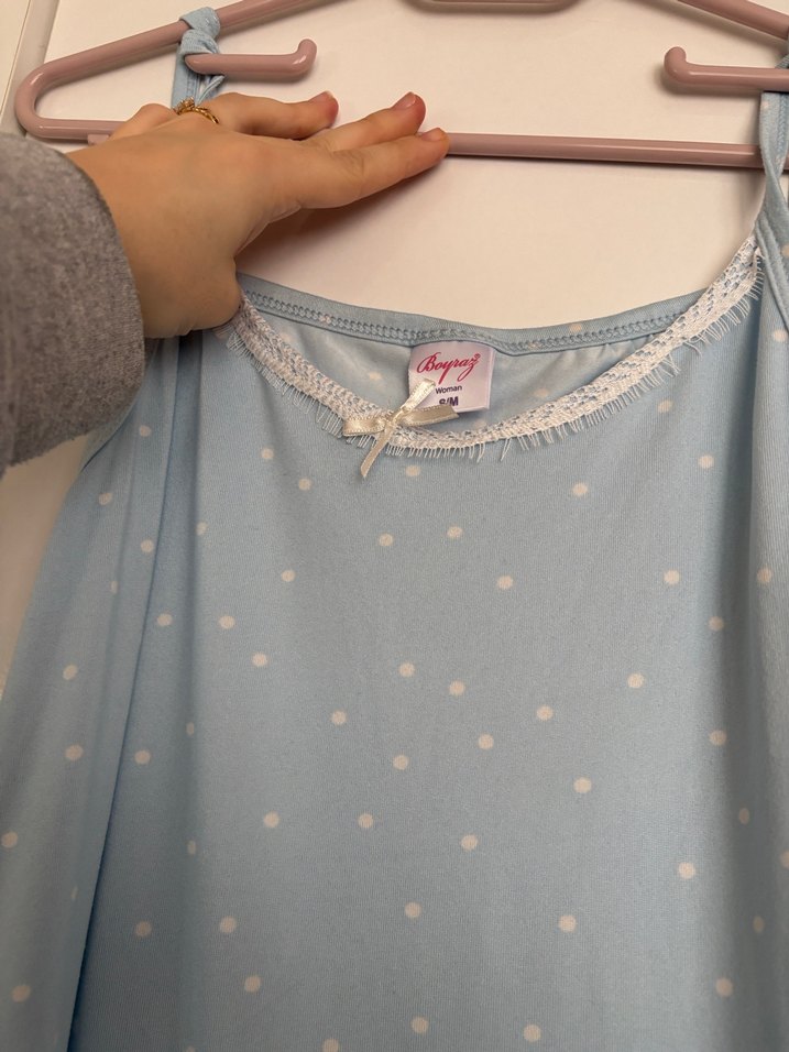 Mavi Askılı  Gecelik - Görsel 3