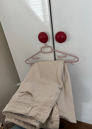 Bej Düğmeli Midi Kadın  Pantolon - Görsel 5