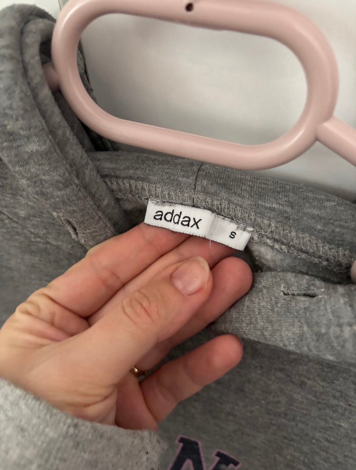 Gri Baskılı Kadın Sweatshirt Kapüşonlu - Görsel 3