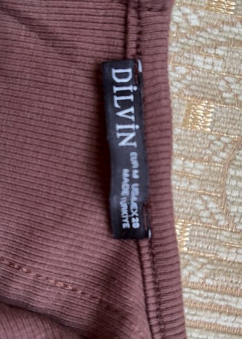Dilvin Kahverengi Ayarlanabilir Askılı Crop Top