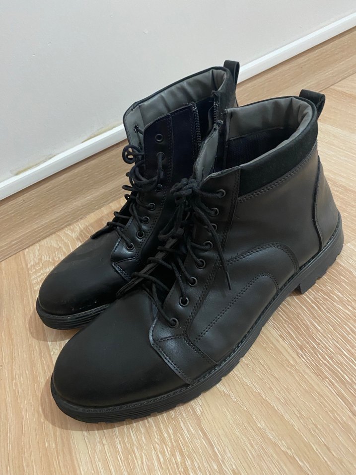 Siyah Erkek Deri Bot - Görsel 3