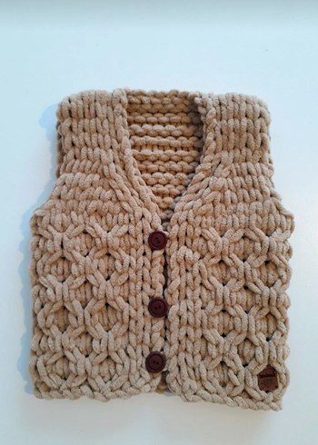 El Örgüsü puffy Bebek Çocuk Yeleği - Görsel 3