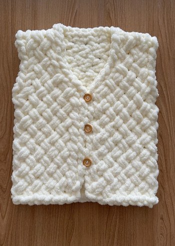 El Örgüsü puffy Bebek Çocuk Yeleği - Görsel 2