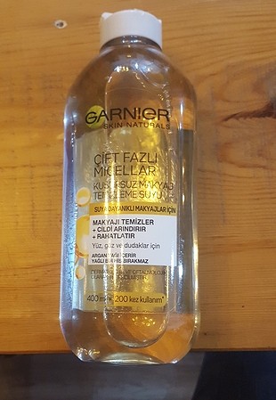 garnier çift fazlı micellar makyaj temizleme suyu