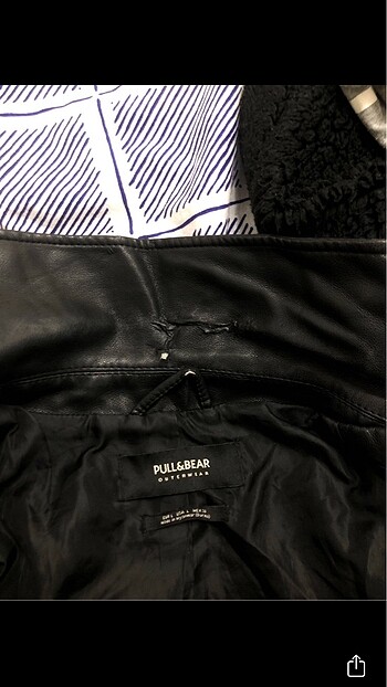 l Beden PULL&BEAR siyah deri ceket