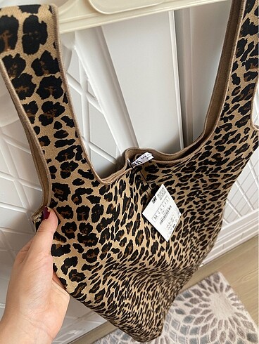 m Beden Zara Triko Leopar Elbise