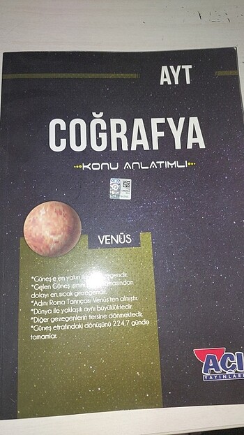 Açı yayınları AYT coğrafya konu anlatımlı Soru bankası 