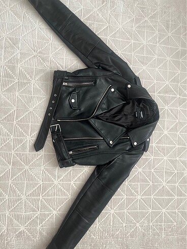 Pull and Bear Crop deri ceket
