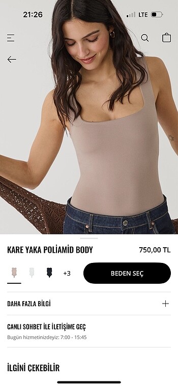 Tek adet xs beden