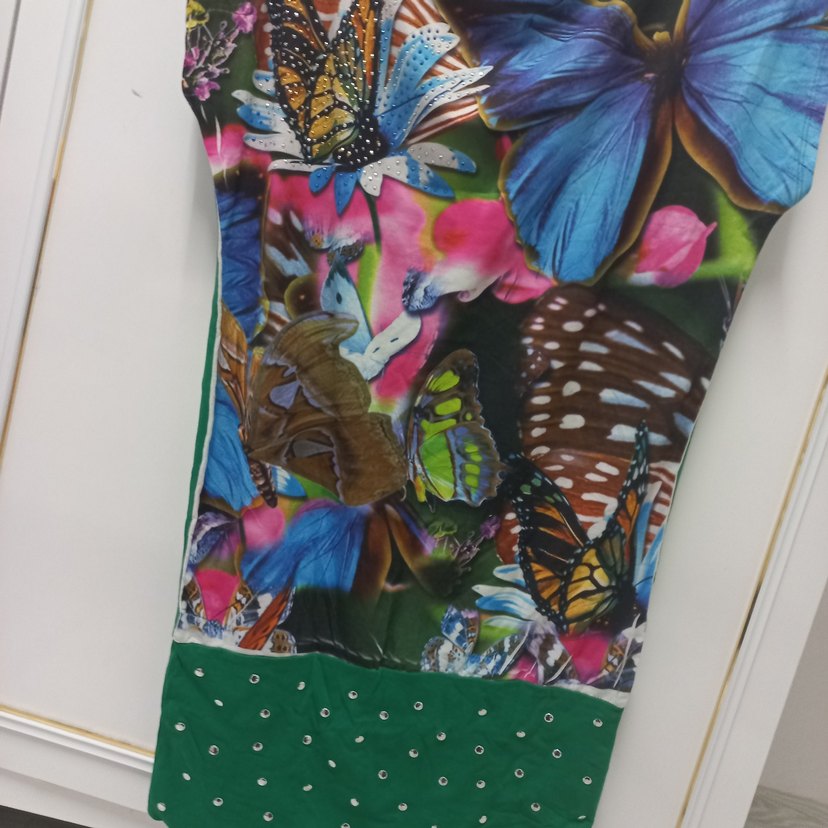 Renkli Baskılı Kolsuz Bohem Mini Tunik - Görsel 2