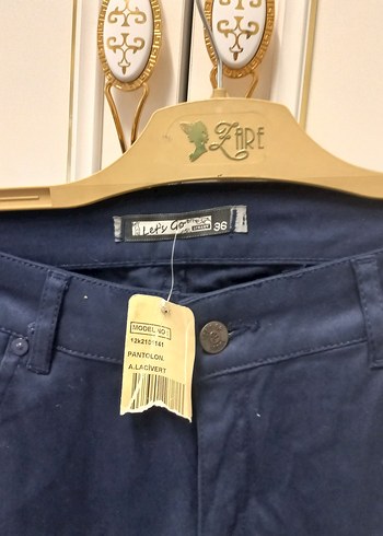 lacivert kadın pantalo - Görsel 2