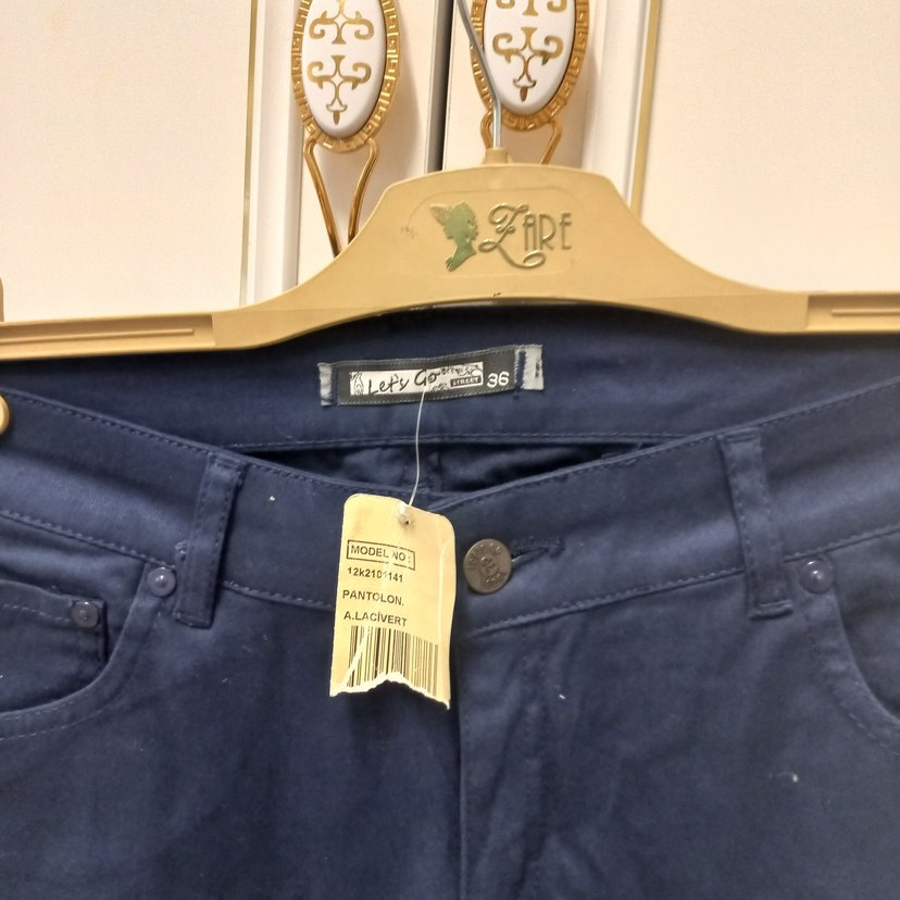 lacivert kadın pantalo - Görsel 2
