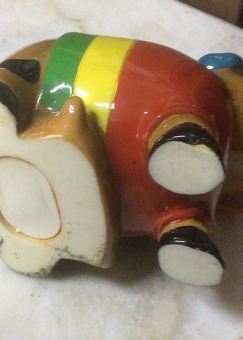 Renkli Oturan İnek kumbara - Görsel 3